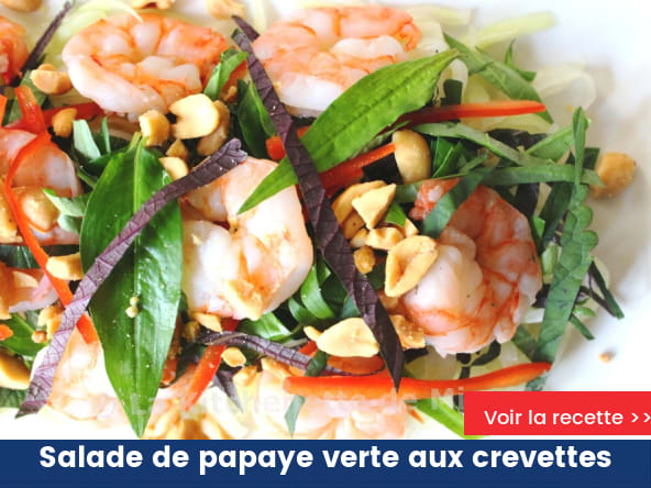 Salade de papaye verte aux crevettes